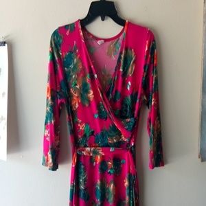 Floral maternity wrap floor length maxi dress!!